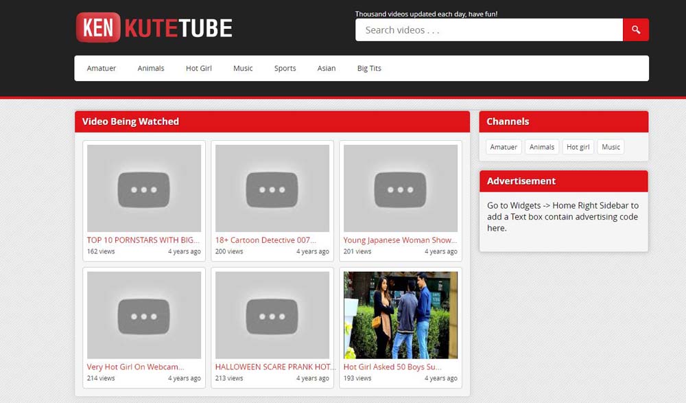 KuteTube Layout