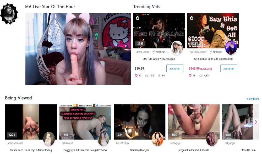 ManyVids Layout