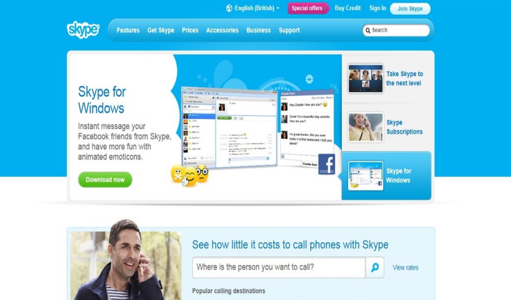 Skype - Layout