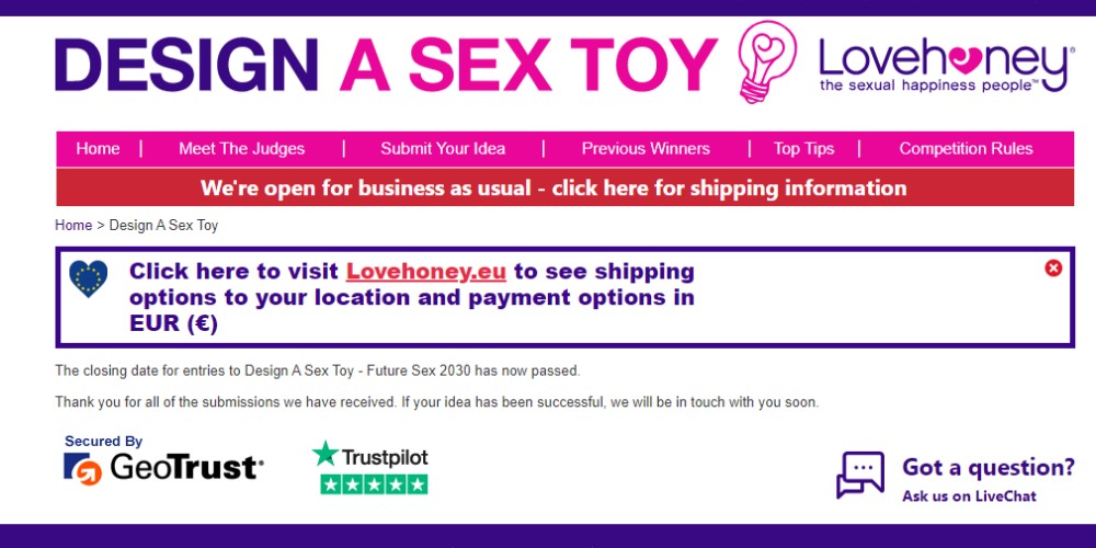 Enter a Sex Toy Design Competition